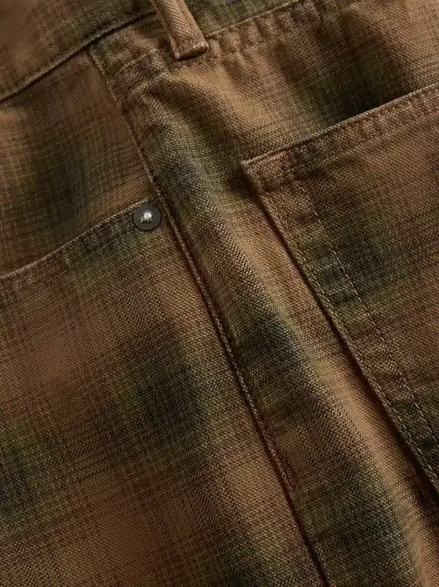 Geruite canvas korte broek