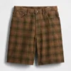 Geruite canvas korte broek