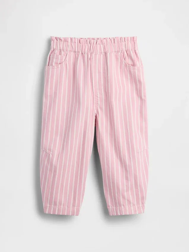 Gestreepte pull-on barrel-Jeans voor Baby & Peuter