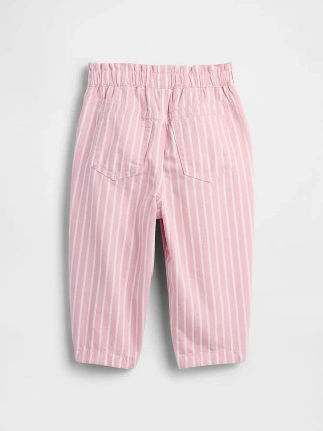 Gestreepte pull-on barrel-Jeans voor Baby & Peuter