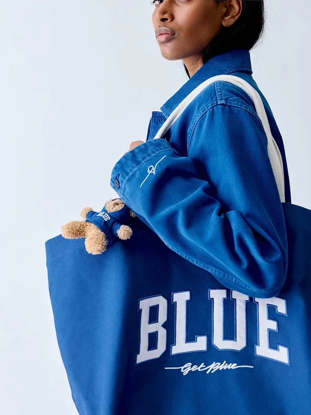Get Blue canvas draagtas