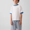 Get Blue kinder-T-shirt met logo in relaxte pasvorm