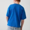 Get Blue kinder-T-shirt met logo in relaxte pasvorm
