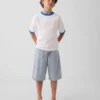 Get Blue kinder-T-shirt met logo in relaxte pasvorm