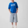 Get Blue kinder-T-shirt met logo in relaxte pasvorm