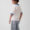 Get Blue kinder-T-shirt met logo in relaxte pasvorm