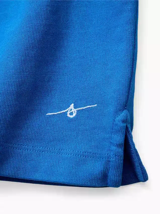 Get Blue kinder-T-shirt met logo in relaxte pasvorm
