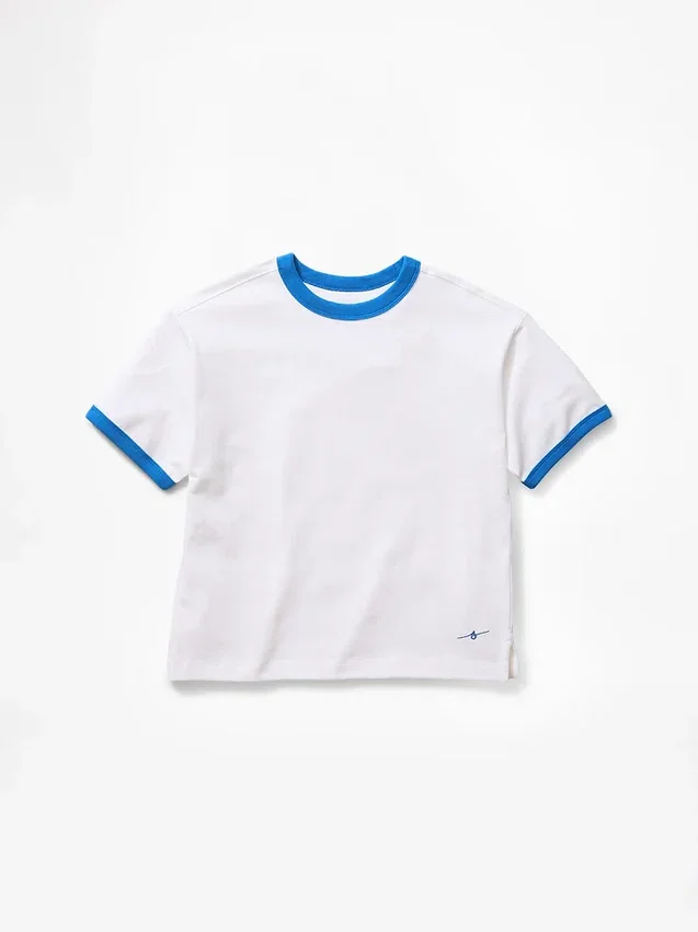 Get Blue kinder-T-shirt met logo in relaxte pasvorm