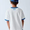 Get Blue kinder-T-shirt met logo in relaxte pasvorm