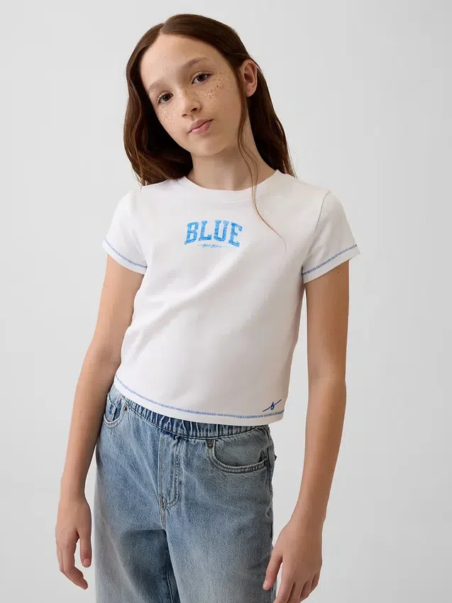 Get Blue kinder-T-shirt met print