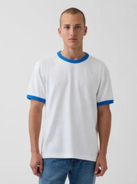 Get Blue T-shirt met logo in relaxte pasvorm