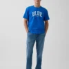 Get Blue T-shirt met logo in relaxte pasvorm