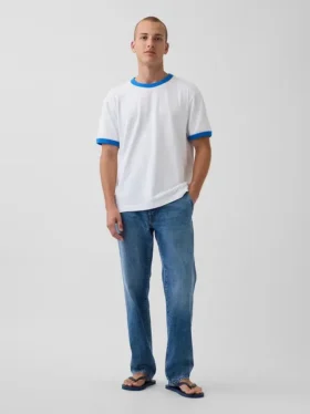 Get Blue T-shirt met logo in relaxte pasvorm