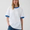 Get Blue T-shirt met logo in relaxte pasvorm