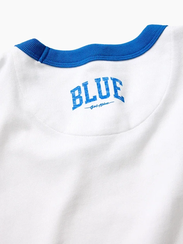 Get Blue T-shirt met logo in relaxte pasvorm