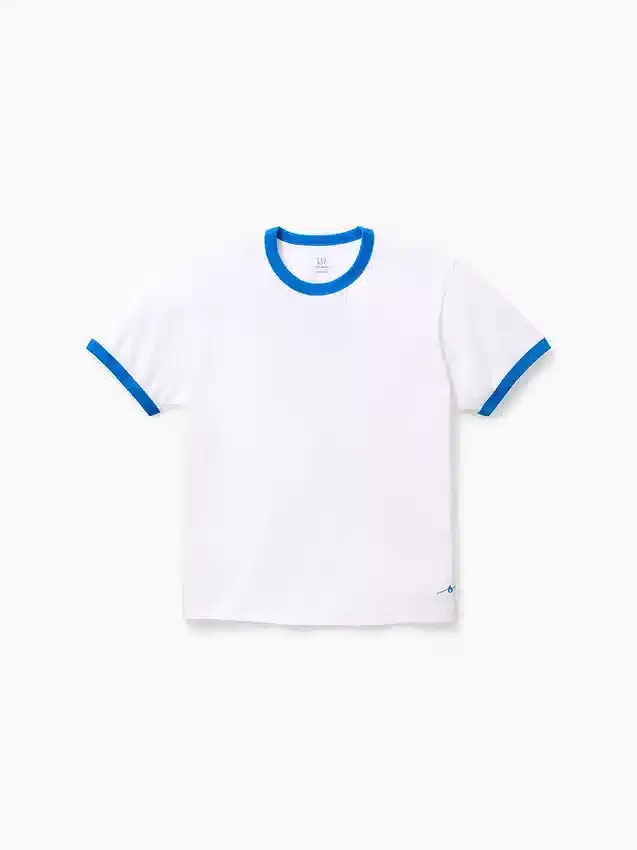 Get Blue T-shirt met logo in relaxte pasvorm
