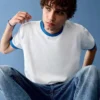 Get Blue T-shirt met logo in relaxte pasvorm