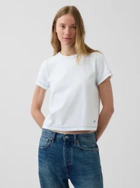 Get Blue T-shirt met relaxte pasvorm