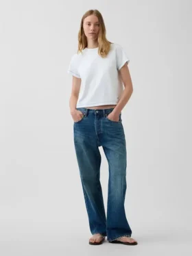 Get Blue T-shirt met relaxte pasvorm