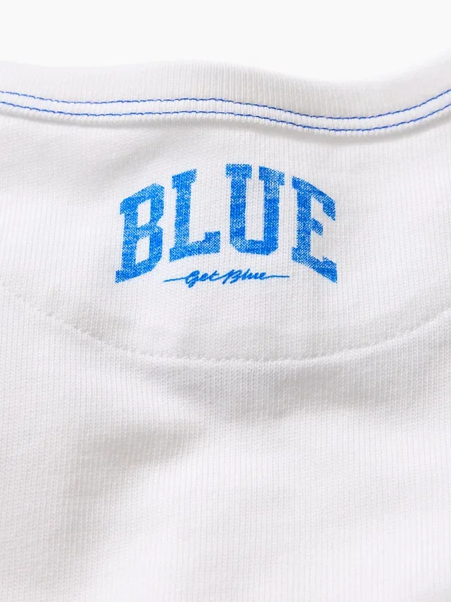 Get Blue T-shirt met relaxte pasvorm