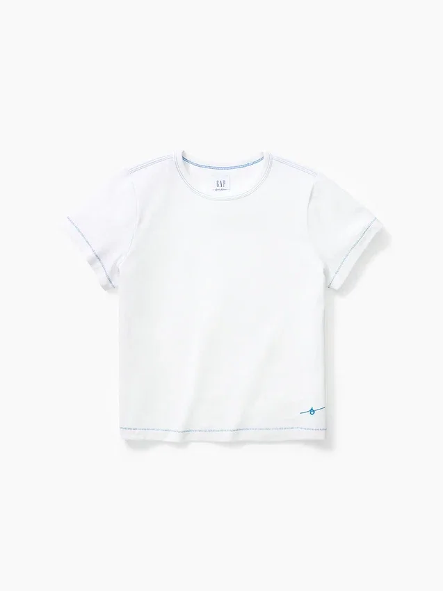 Get Blue T-shirt met relaxte pasvorm