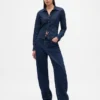 Getailleerd cropped denimoverhemd