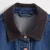 Getailleerd lang denimjasje
