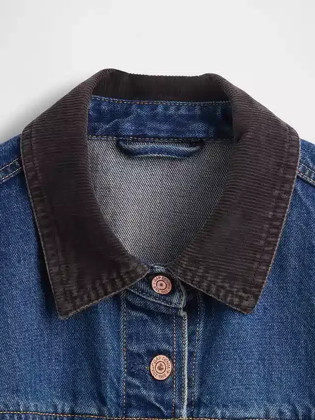 Getailleerd lang denimjasje