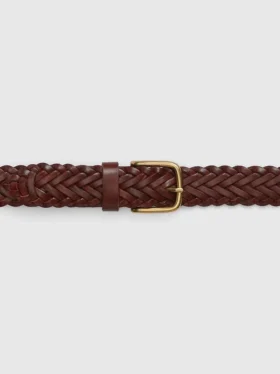 Gevlochten leren riem