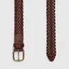 Gevlochten leren riem