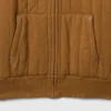 Gewatteerde hoodie met rits en wafelvoering