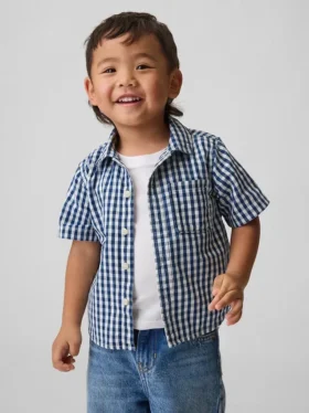 Gingham-denim overhemd voor Baby & Peuter
