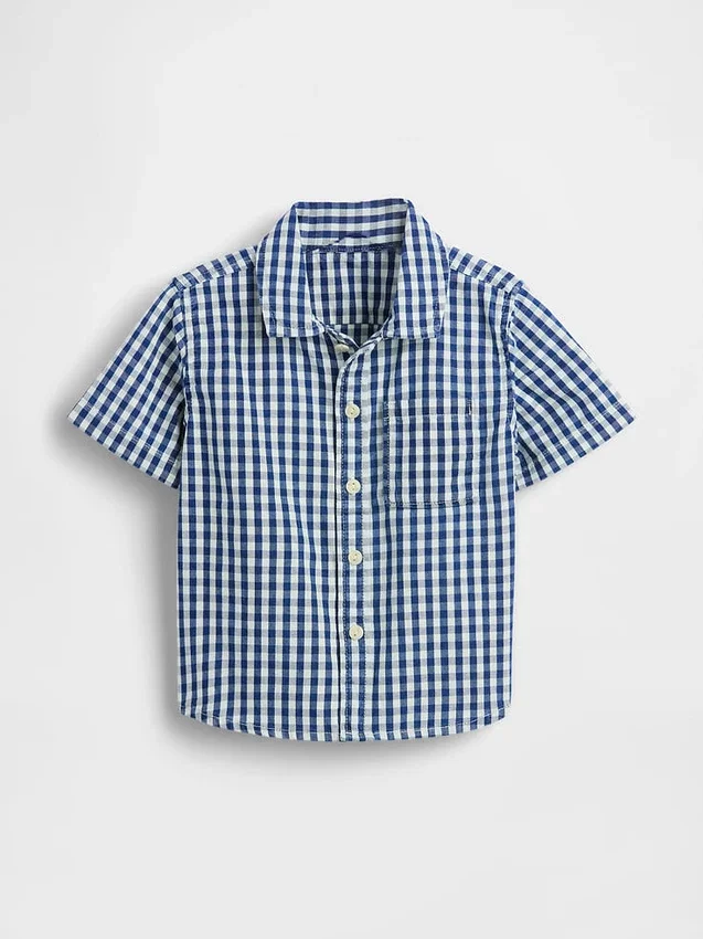 Gingham-denim overhemd voor Baby & Peuter