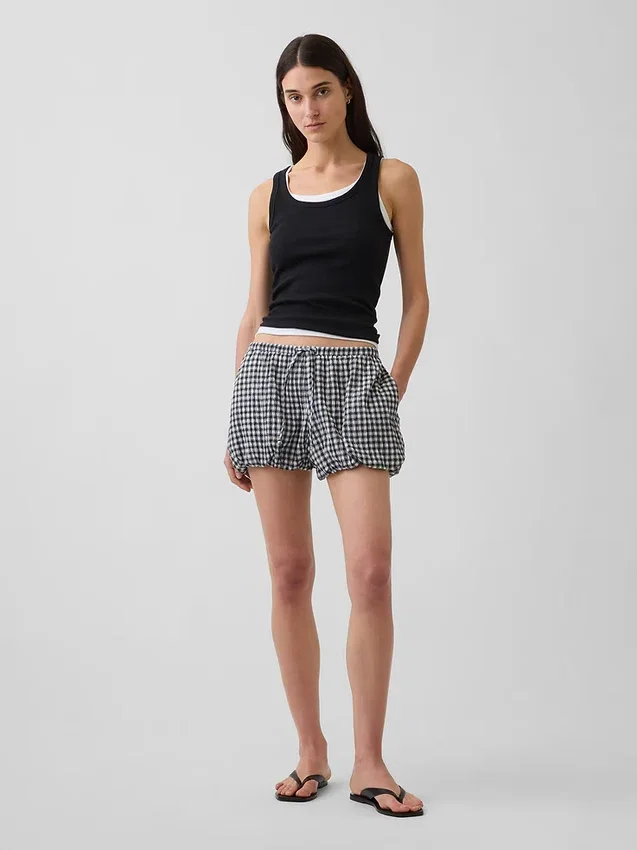 Gingham Easy Bubble-korte broek