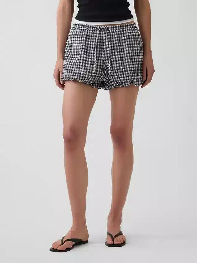 Gingham Easy Bubble-korte broek
