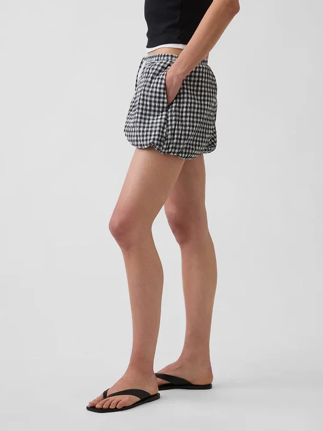 Gingham Easy Bubble-korte broek