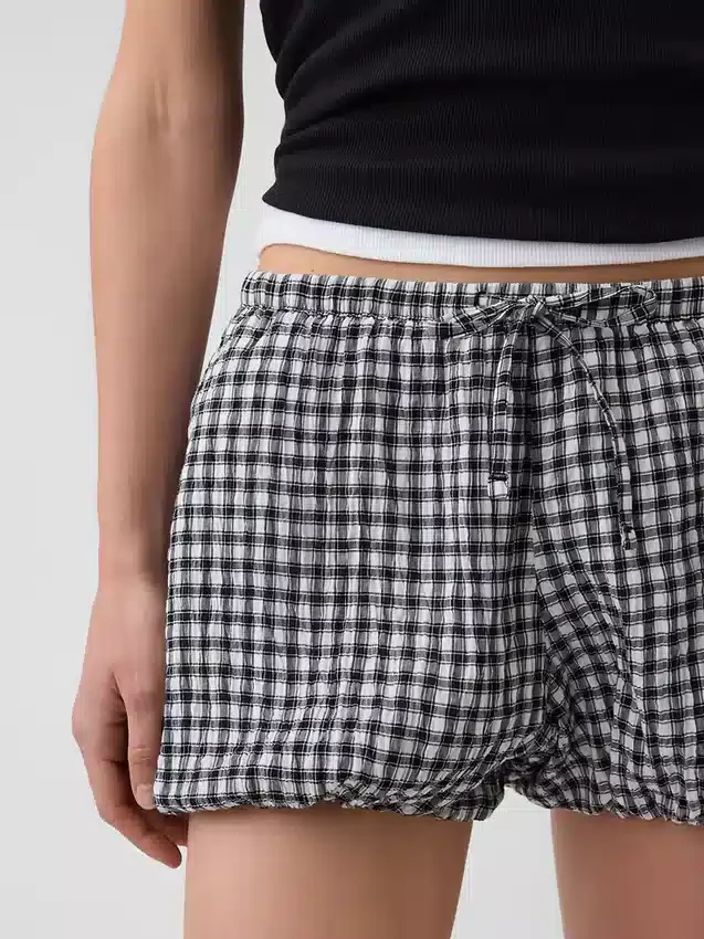 Gingham Easy Bubble-korte broek
