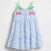 Gingham-jurk met kersenprint voor Baby & Peuter