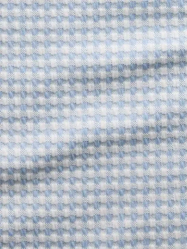Gingham Pointelle shell-tanktop