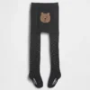 Glitter-patroon met stippen en beertje - panty voor Baby & Peuter