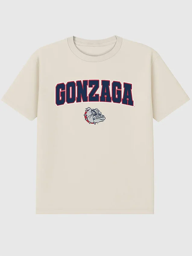 Gonzaga University Arch Logo donkere afbeelding T-shirt