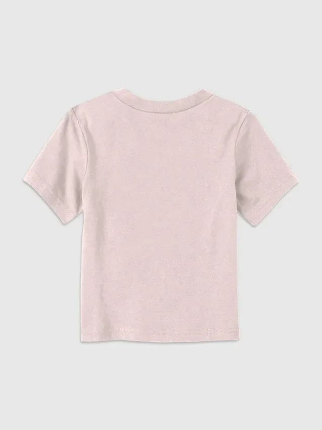 Grafisch T-shirt ‘Meisjes op woensdag, we dragen roze’ voor peuters