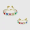 Hart Mini and Me Rainbow Hearts-armbandenset
