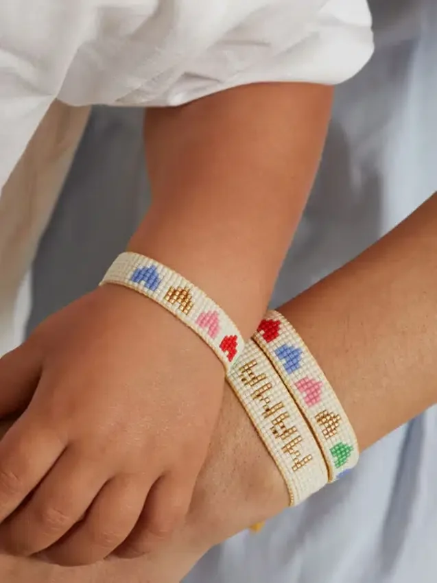 Hart Mini and Me Rainbow Hearts-armbandenset