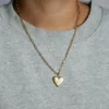 Hart Small Ribbed Heart of Gold-ketting