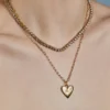 Hart Small Ribbed Heart of Gold-ketting