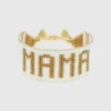 Hart wit-gouden Mama-armband