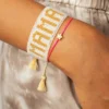 Hart wit-gouden Mama-armband