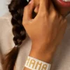 Hart wit-gouden Mama-armband