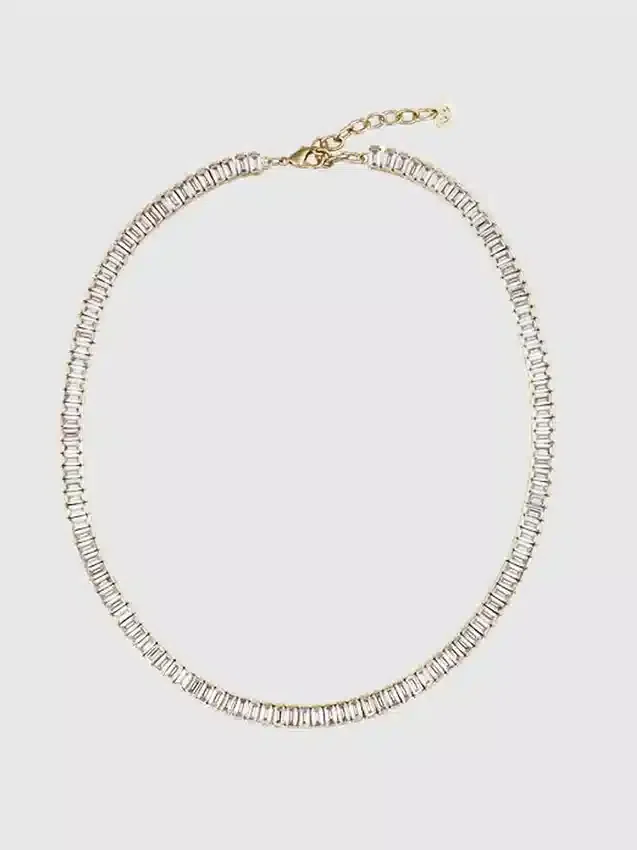 Hartvormige baguette-tennisketting